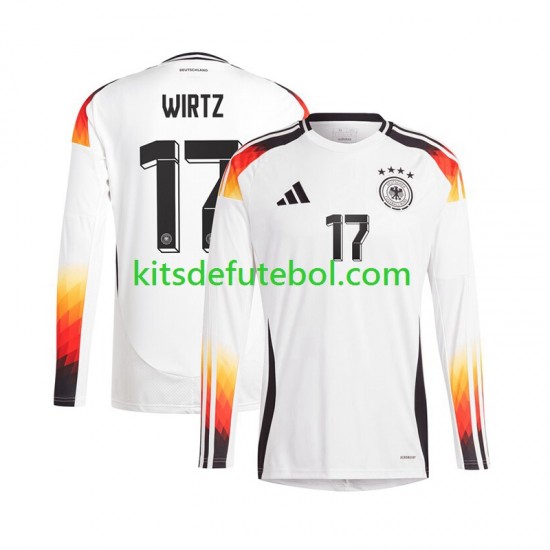 Camisola Seleção da Alemã Florian Wirtz 17 Homem Equipamento principal Europeu 2024 Mangas Compridas