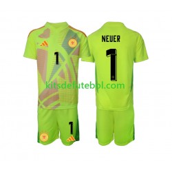 Camisola de Guarda-redes Seleção da Alemã Manuel Neuer 1 Criança Equipamento alternativo Europeu 2024 Mangas Curtas