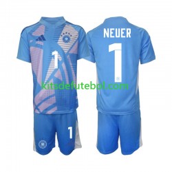 Camisola de Guarda-redes Seleção da Alemã Manuel Neuer 1 Criança Quarto equipamento 2024-2025 Mangas Curtas