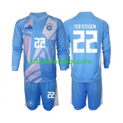Camisola de Guarda-redes Seleção da Alemã Ter Stegen 22 Criança Quarto equipamento 2024-2025 Mangas Compridas