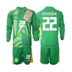 Camisola de Guarda-redes Seleção da Alemã Ter Stegen 22 Criança Terceiro equipamento 2024-2025 Mangas Compridas