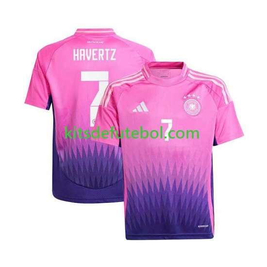 Camisola Seleção da Alemã Havertz 7 Homem Equipamento alternativo Europeu 2024 Mangas Curtas