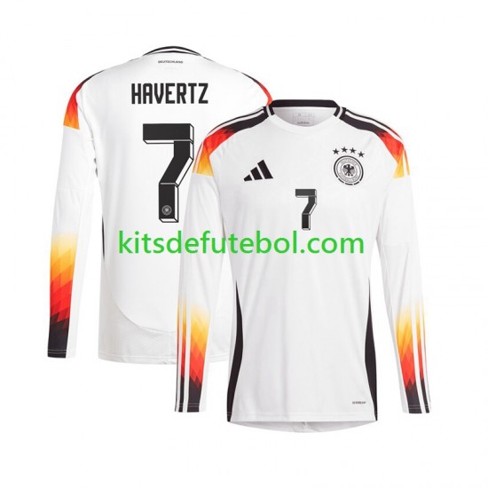 Camisola Seleção da Alemã Havertz 7 Homem Equipamento principal Europeu 2024 Mangas Compridas