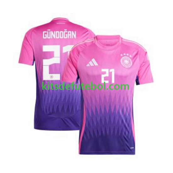 Camisola Seleção da Alemã Ilkay Gundogan 21 Homem Equipamento alternativo Europeu 2024 Mangas Curtas