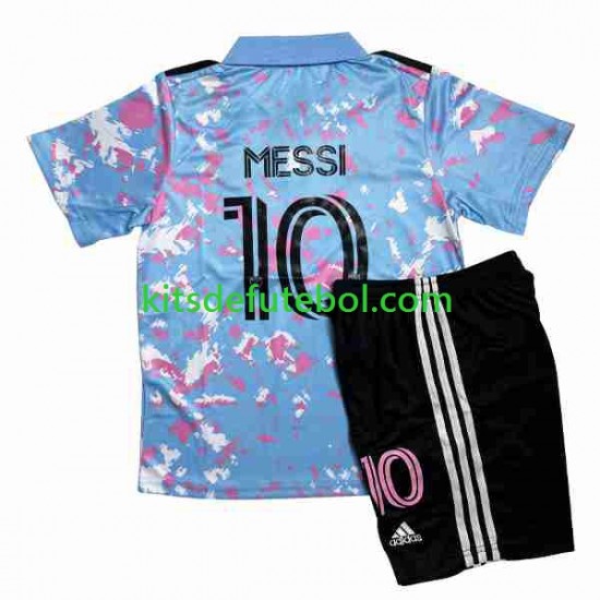Camisola Inte Miami Lionel Messi 10 Criança Terceiro equipamento 2023-2024 Mangas Curtas