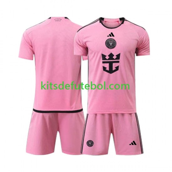 Camisola Inter Miami Criança Equipamento principal 2024 Mangas Curtas