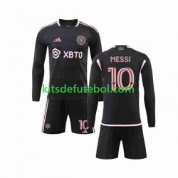 Camisola Inter Miami Lionel Messi 10 Criança Equipamento alternativo 2023-2024 Mangas Compridas