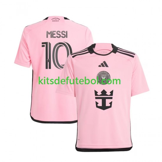 Camisola Inter Miami Lionel Messi 10 Homem Equipamento principal 2024 Mangas Curtas