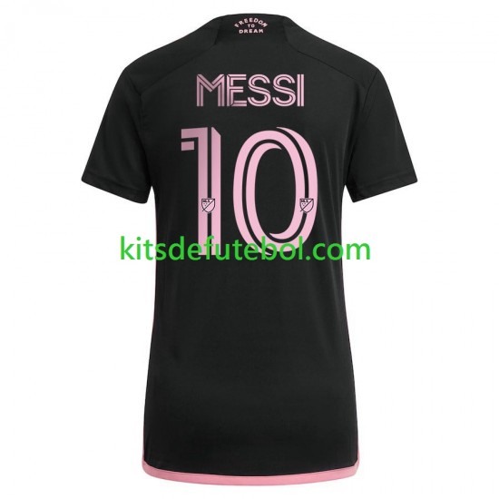 Camisola Inter Miami Lionel Messi 10 Mulheres Equipamento alternativo 2023 Mangas Curtas