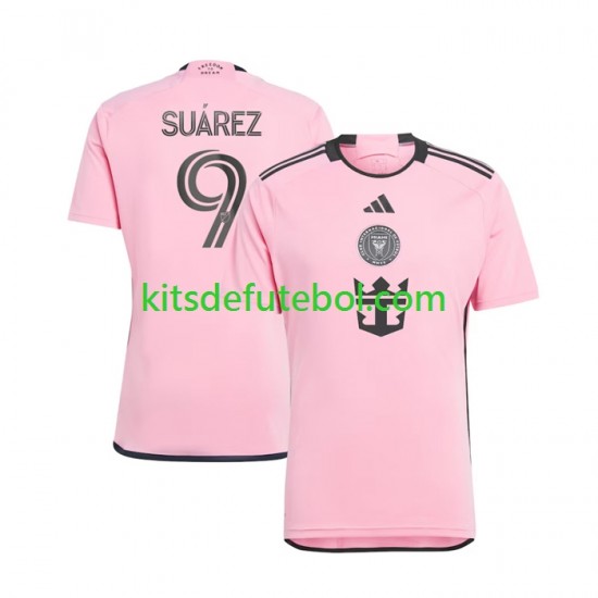Camisola Inter Miami Luis Suarez 9 Homem Equipamento principal 2024 Mangas Curtas