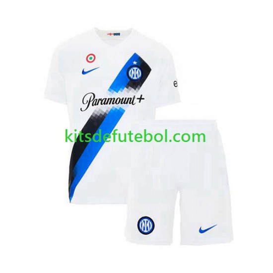 Camisola Inter de Milão Criança Equipamento alternativo 2023-2024 Mangas Curtas