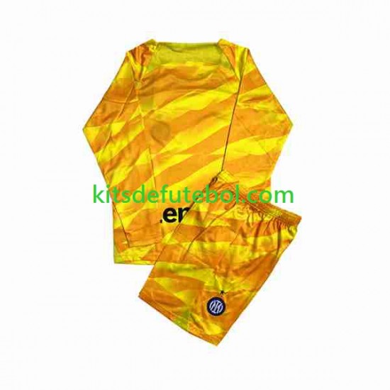 Camisola de Guarda-redes Inter de Milão Criança Equipamento principal 2023-2024 Mangas Compridas