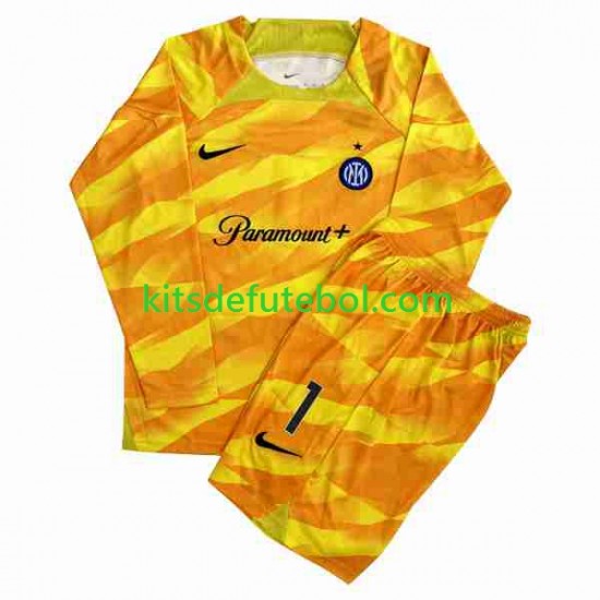 Camisola de Guarda-redes Inter de Milão Sommer 1 Criança Equipamento principal 2023-2024 Mangas Compridas