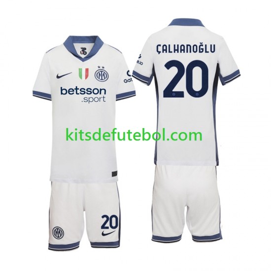 Camisola Inter de Milão Hakan Calhanoglu 20 Criança Equipamento alternativo 2024-2025 Mangas Curtas