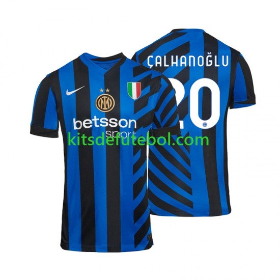 Camisola Inter de Milão Hakan Calhanoglu 20 Homem Equipamento principal 2024-2025 Mangas Curtas