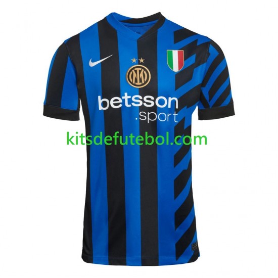 Camisola Inter de Milão Homem Equipamento principal 2024-2025 Mangas Curtas