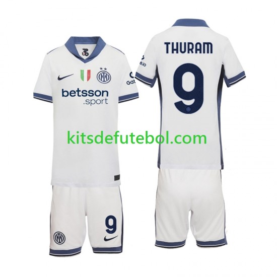 Camisola Inter de Milão Marcus Thuram 9 Criança Equipamento alternativo 2024-2025 Mangas Curtas