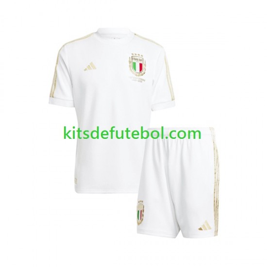 Camisola Seleção da Italiana Anniversary Criança Equipamento principal 2023 Mangas Curtas