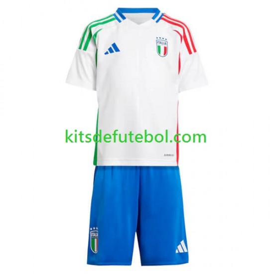 Camisola Seleção da Italiana Criança Equipamento alternativo Europeu 2024 Mangas Curtas