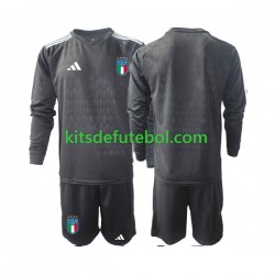 Camisola de Guarda-redes Seleção da Italiana Criança Equipamento alternativo 2023 Mangas Compridas