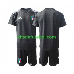 Camisola de Guarda-redes Seleção da Italiana Criança Equipamento alternativo 2023 Mangas Curtas
