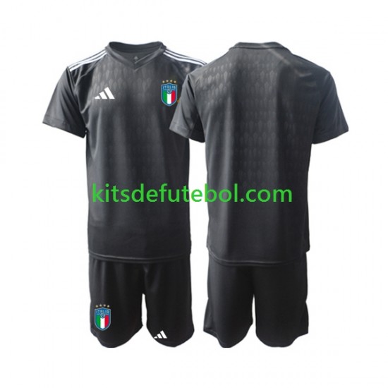 Camisola de Guarda-redes Seleção da Italiana Criança Equipamento alternativo 2023 Mangas Curtas