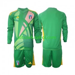 Camisola de Guarda-redes Seleção da Italiana Criança Equipamento alternativo Europeu 2024 Mangas Compridas