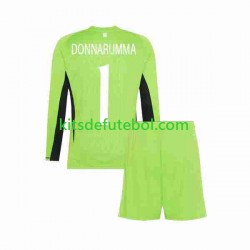 Camisola de Guarda-redes Seleção da Italiana Donnarumma 1 Criança Equipamento principal 2023 Mangas Compridas