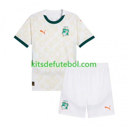 Camisola Seleção da Marfinense Criança Equipamento alternativo 2025 Mangas Curtas