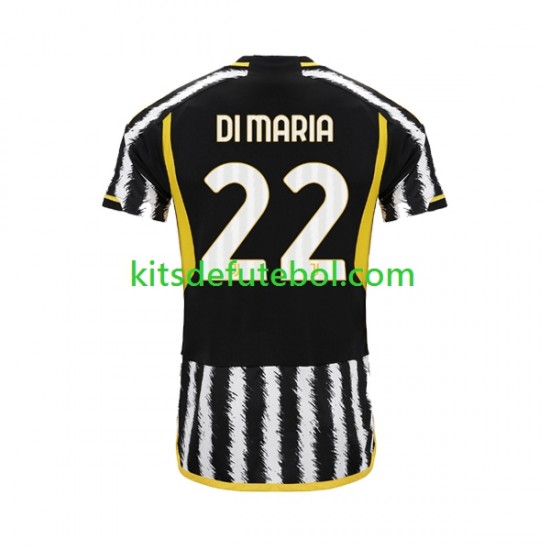 Camisola Juventus Angel Di Maria 22 Homem Equipamento principal 2023-2024 Mangas Curtas