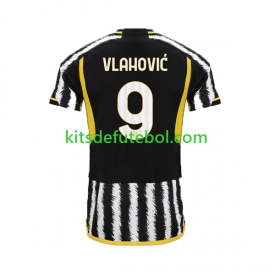 Camisola Seleção da Estados Unidos Juventus Dn Vlahovic 9 Homem Equipamento principal 2023-2024 Mangas Curtas