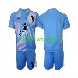 Camisola de Guarda-redes Juventus Azul Criança Equipamento principal 2024-2025 Mangas Curtas