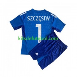 Camisola de Guarda-redes Juventus Wojciech Szczesny 1 Criança Equipamento principal 2023-2024 Mangas Curtas