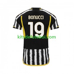 Camisola Juventus Leonardo Bonucci 19 Homem Equipamento principal 2023-2024 Mangas Curtas