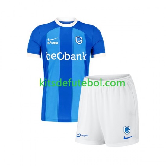 Camisola KRC Genk Criança Equipamento principal 2023-2024 Mangas Curtas