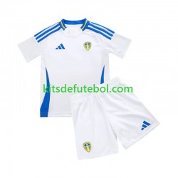 Camisola Leeds United Criança Equipamento principal 2024-2025 Mangas Curtas