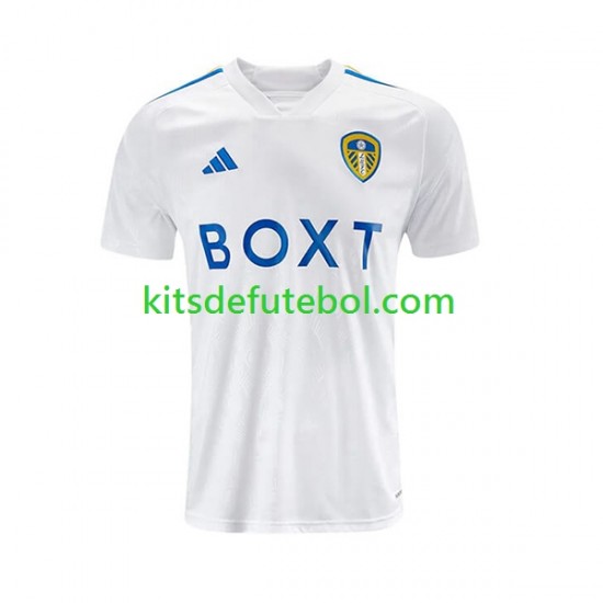 Camisola Leeds United Homem Equipamento principal 2023-2024 Mangas Curtas