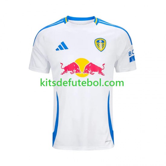 Camisola Leeds United Homem Equipamento principal 2024-2025 Mangas Curtas
