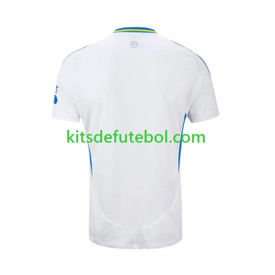 Camisola Leeds United Homem Equipamento principal 2024-2025 Mangas Curtas