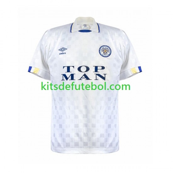 Camisola Retrô Leeds United - Homem Equipamento principal 1989 1990 Mangas Curtas