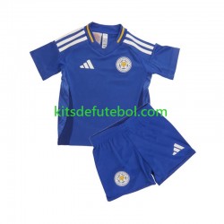Camisola Leicester City Criança Equipamento principal 2024-2025 Mangas Curtas