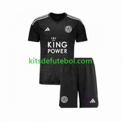 Camisola de Guarda-redes Leicester City Criança Terceiro equipamento 2023-2024 Mangas Curtas