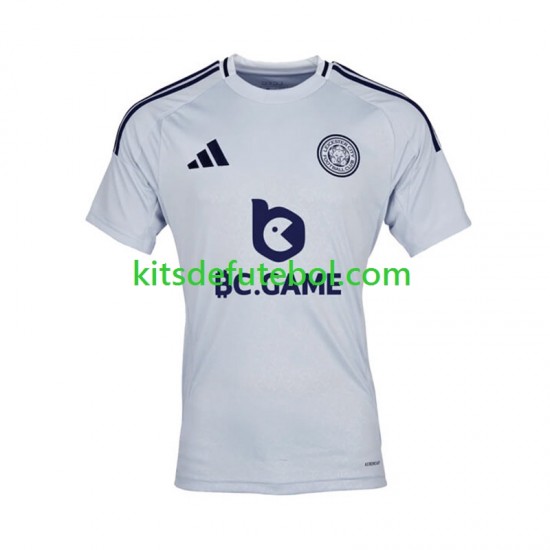 Camisola Leicester City Homem Terceiro equipamento 2024-2025 Mangas Curtas