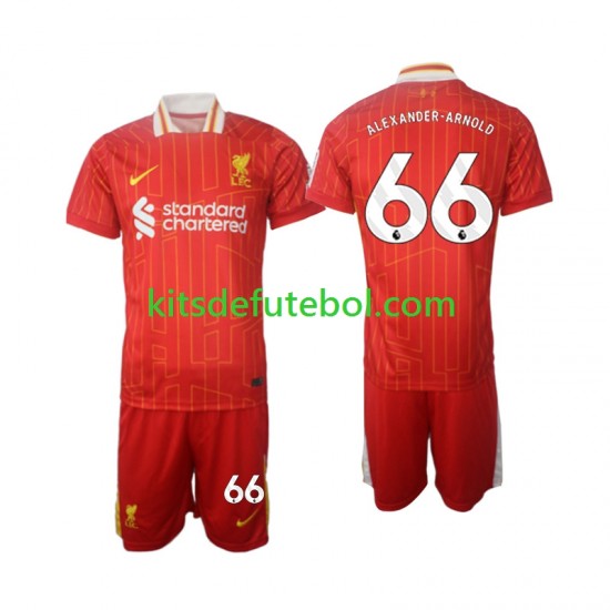 Camisola Liverpool Alexander-Arnold 66 Criança Equipamento principal 2024-2025 Mangas Curtas