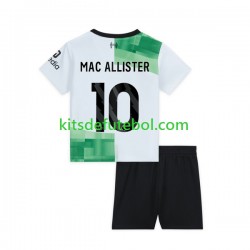 Camisola Liverpool Alexis Mac Allister 10 Criança Equipamento alternativo 2023-2024 Mangas Curtas