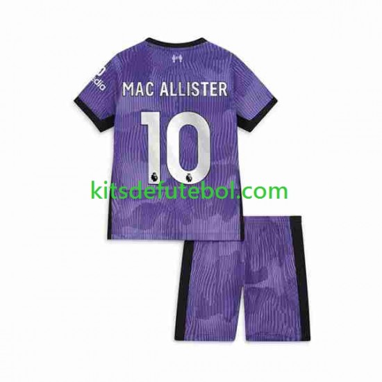 Camisola Liverpool Alexis Mac Allister 10 Criança Terceiro equipamento 2023-2024 Mangas Curtas