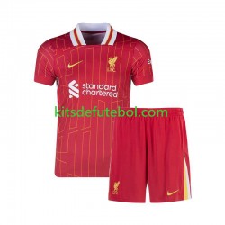 Camisola Liverpool Vermelho Criança Equipamento principal 2024-2025 Mangas Curtas