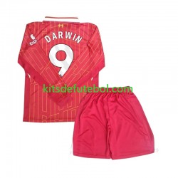 Camisola Liverpool Darwin 9 Criança Equipamento principal 2024-2025 Mangas Compridas