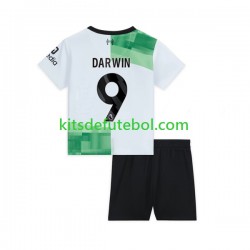 Camisola Liverpool Darwin Nunez 9 Criança Equipamento alternativo 2023-2024 Mangas Curtas