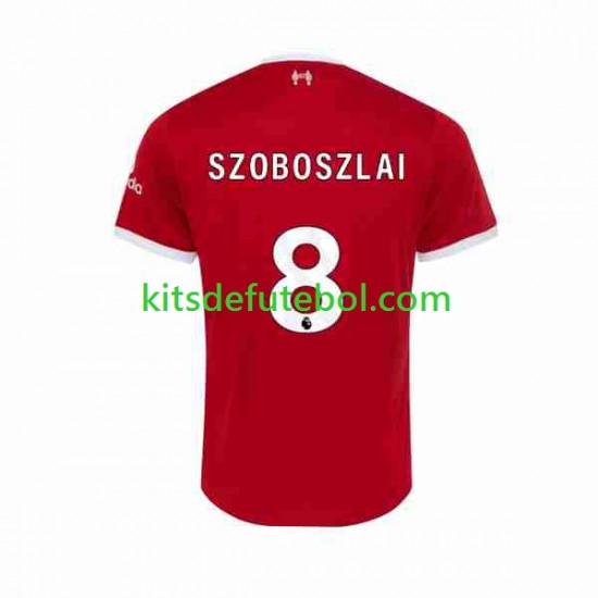 Camisola Liverpool Dominik Szoboszlai 8 Homem Equipamento principal 2023-2024 Mangas Curtas